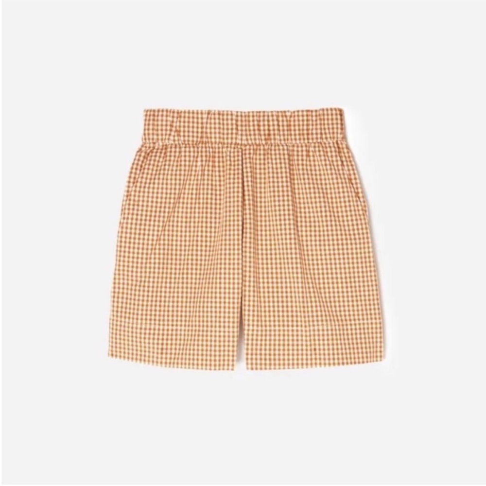 Everlane The Easy Short Orange Gingham
